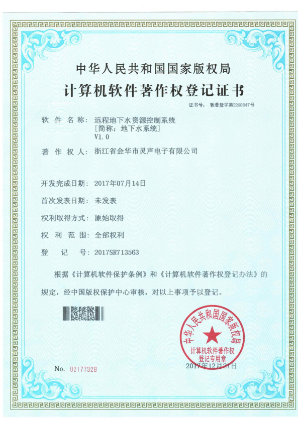 地下水資源控制軟件著(圖1)